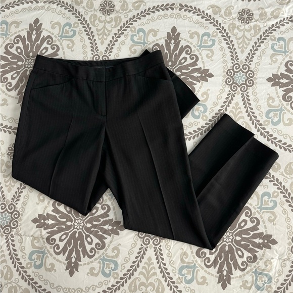 Elie Tahari Black w/Stripes Wool Boot Leg Dress Pants Size 6 - Picture 7 of 10